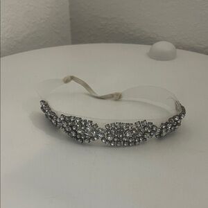 Elegant Silver Beaded Headband